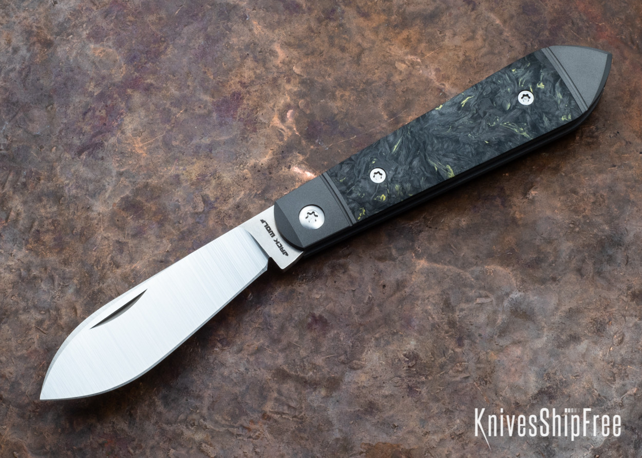 Jack Wolf Knives: Low Drag Jack - Fat Carbon Dark Matter Yellow