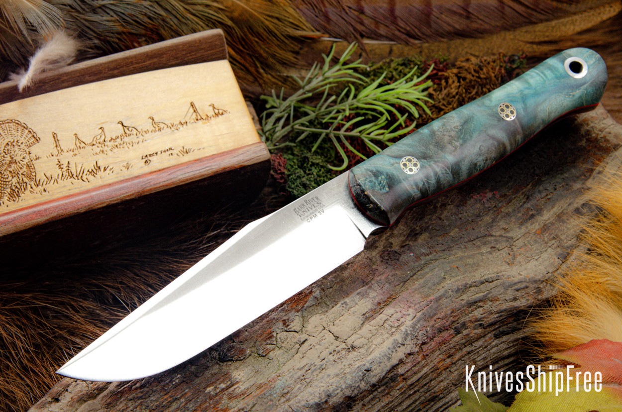 Bark River Knives: Ultralite Field Knife - CPM 3V - Blue & Purple
