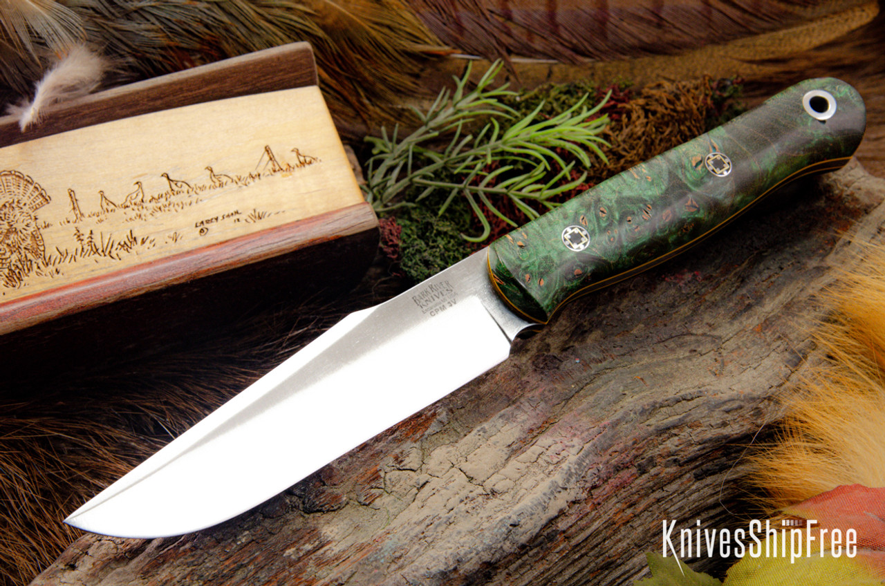 Bark River Knives: Ultralite Field Knife - CPM 3V - Forest Green