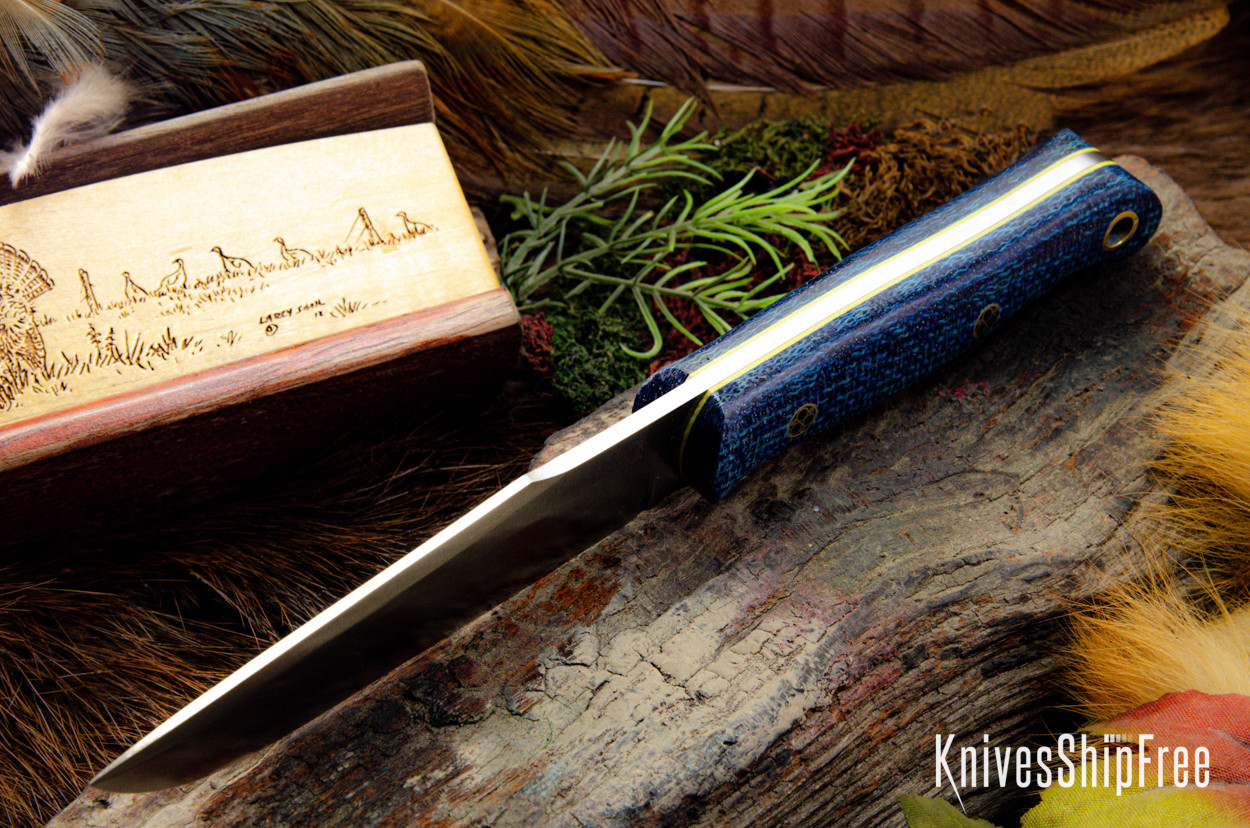 Bark River Knives: Ultralite Field Knife - CPM 3V - Navy Burlap