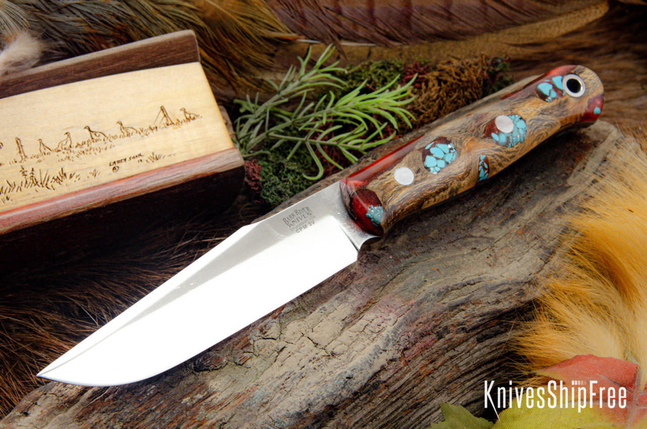 Bark River Knives: Ultralite Field Knife - CPM 3V - Red Cholla