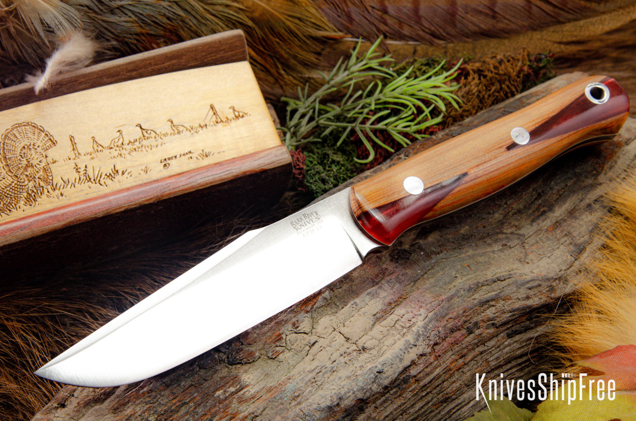 Bark River Knives: Ultralite Field Knife - CPM 3V - Red Texas