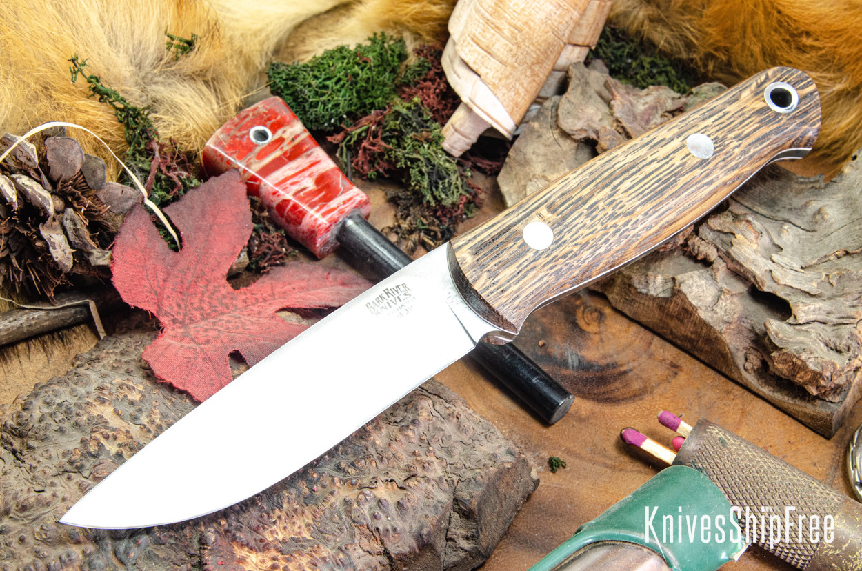 Bark River Knives: Bushcrafter II - CPM 3V - Bog Oak - White Bark River Knives: Bushcrafter II - CPM 3V - Bog Oak - White