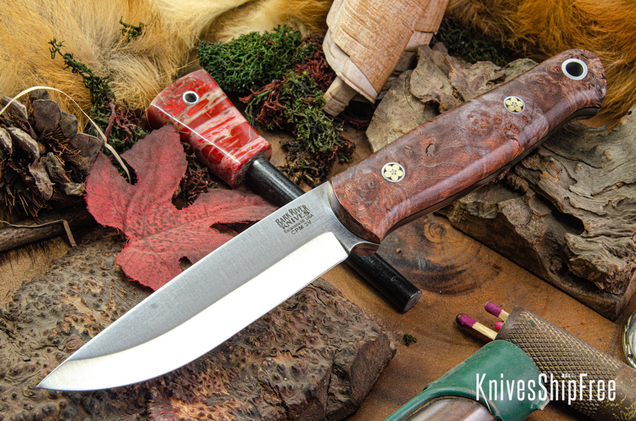 Bark River Knives: Bushcrafter II - CPM 3V - Russet Maple Burl