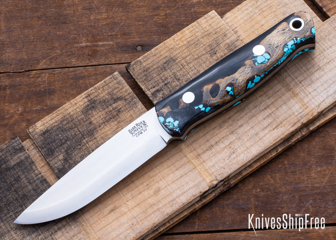 Bark River Knives: Bushcrafter II - CPM 3V - Gunmetal Cholla