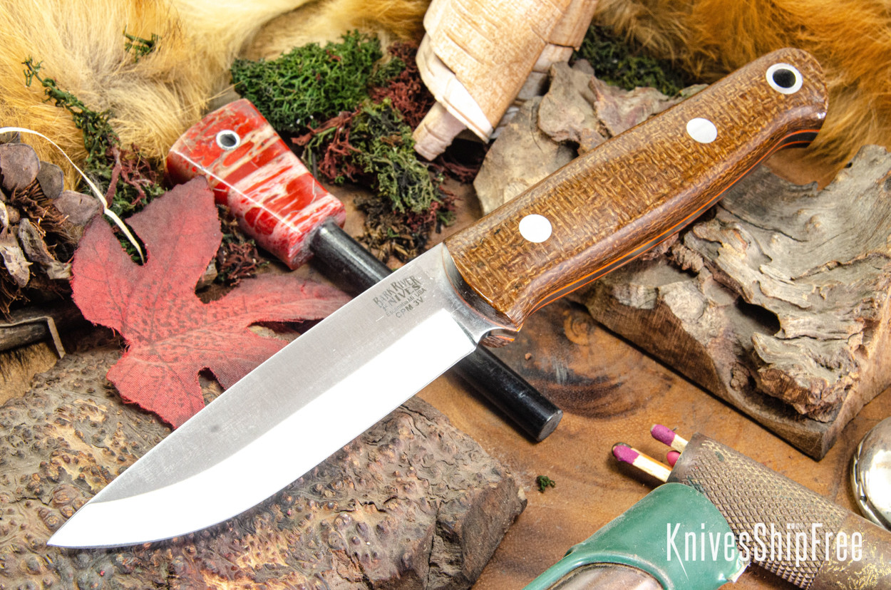 Bark River Knives: Bushcrafter II - CPM 3V - Tan Burlap Bark River Knives: Bushcrafter II - CPM 3V - Tan Burlap
