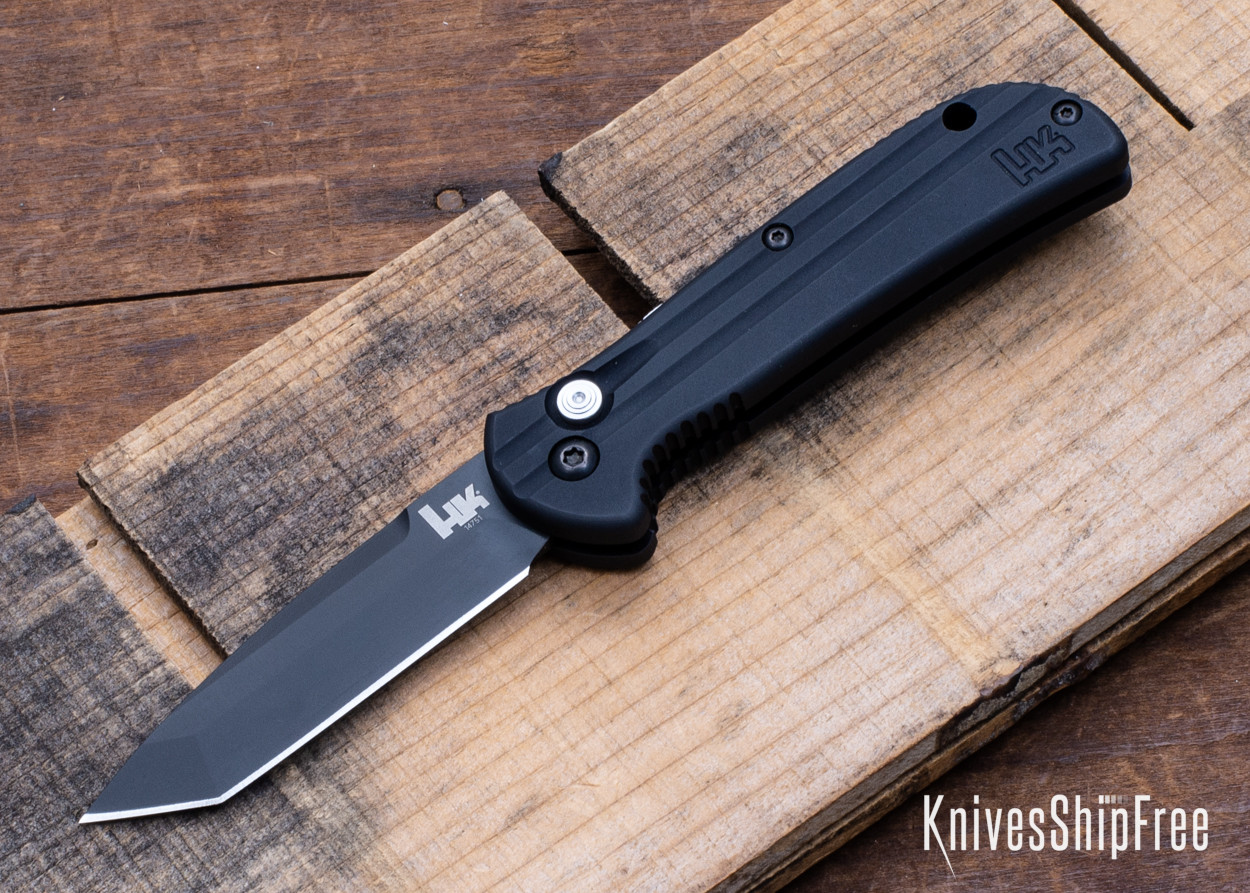 HK Knives: Mini-Entourage Prototype - Push Button Auto - Black
