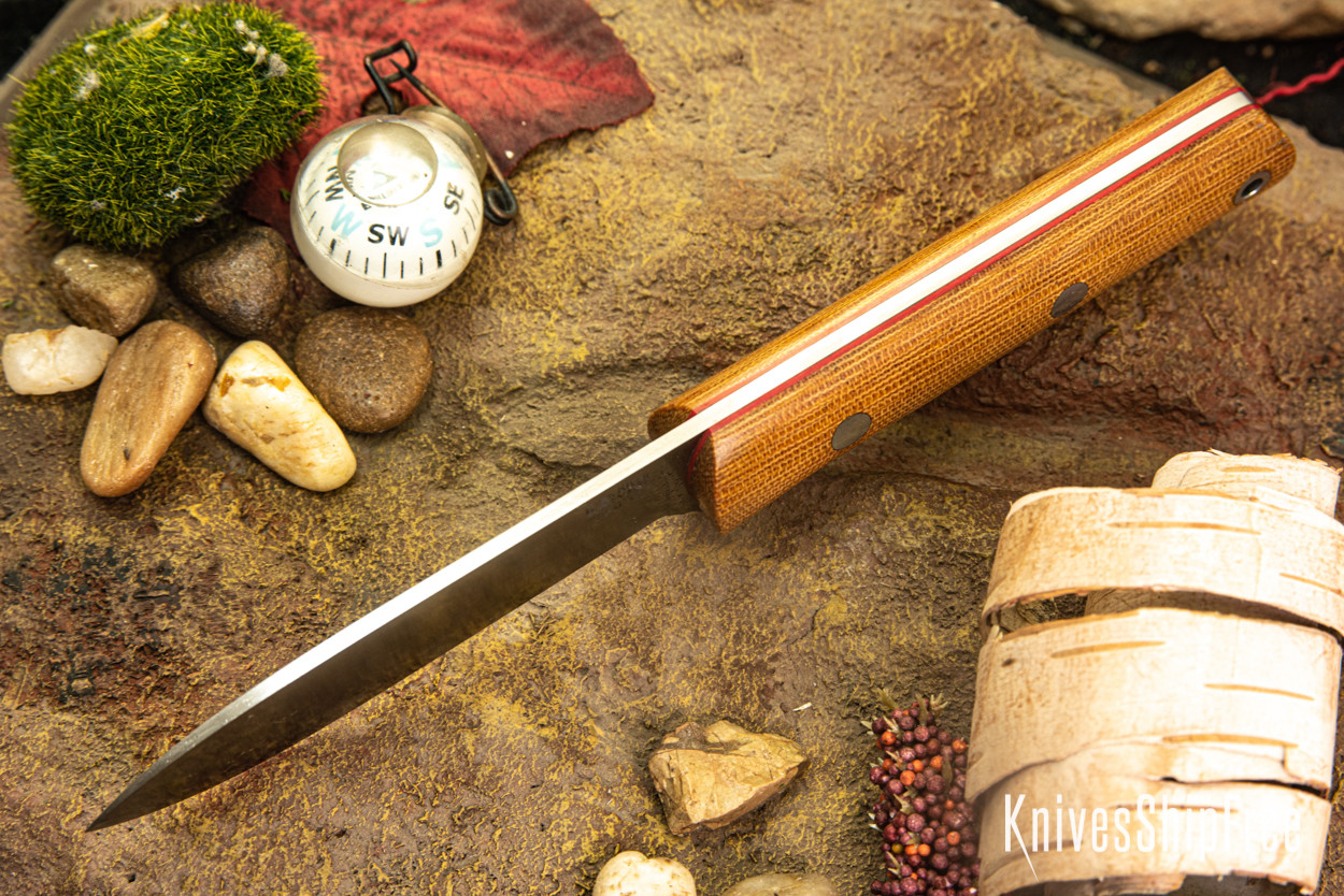 Bark River Knives: Mini Kephart - CPM 3V - Natural Canvas Micarta