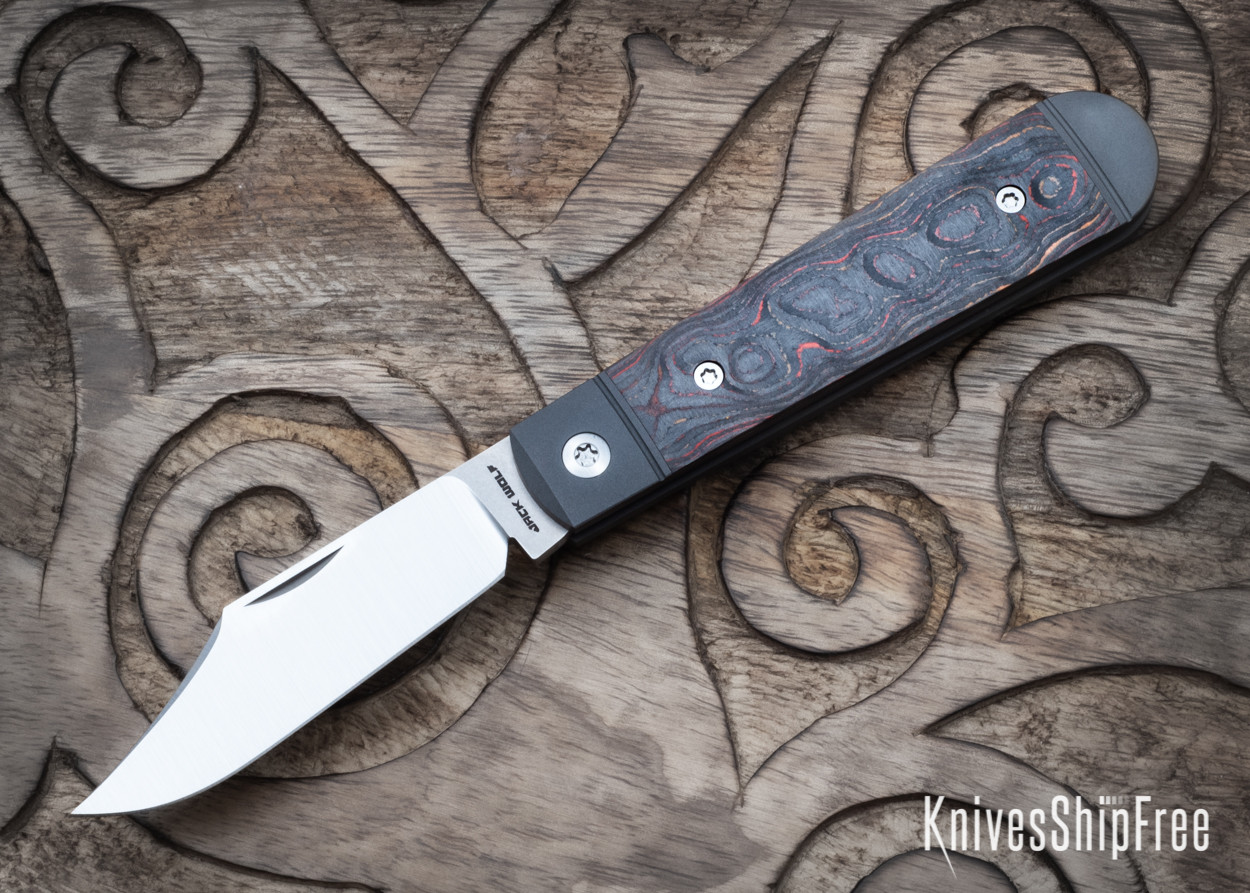 Jack Wolf Knives: Big Bro Jack - CamoCarbon Sunset Orange