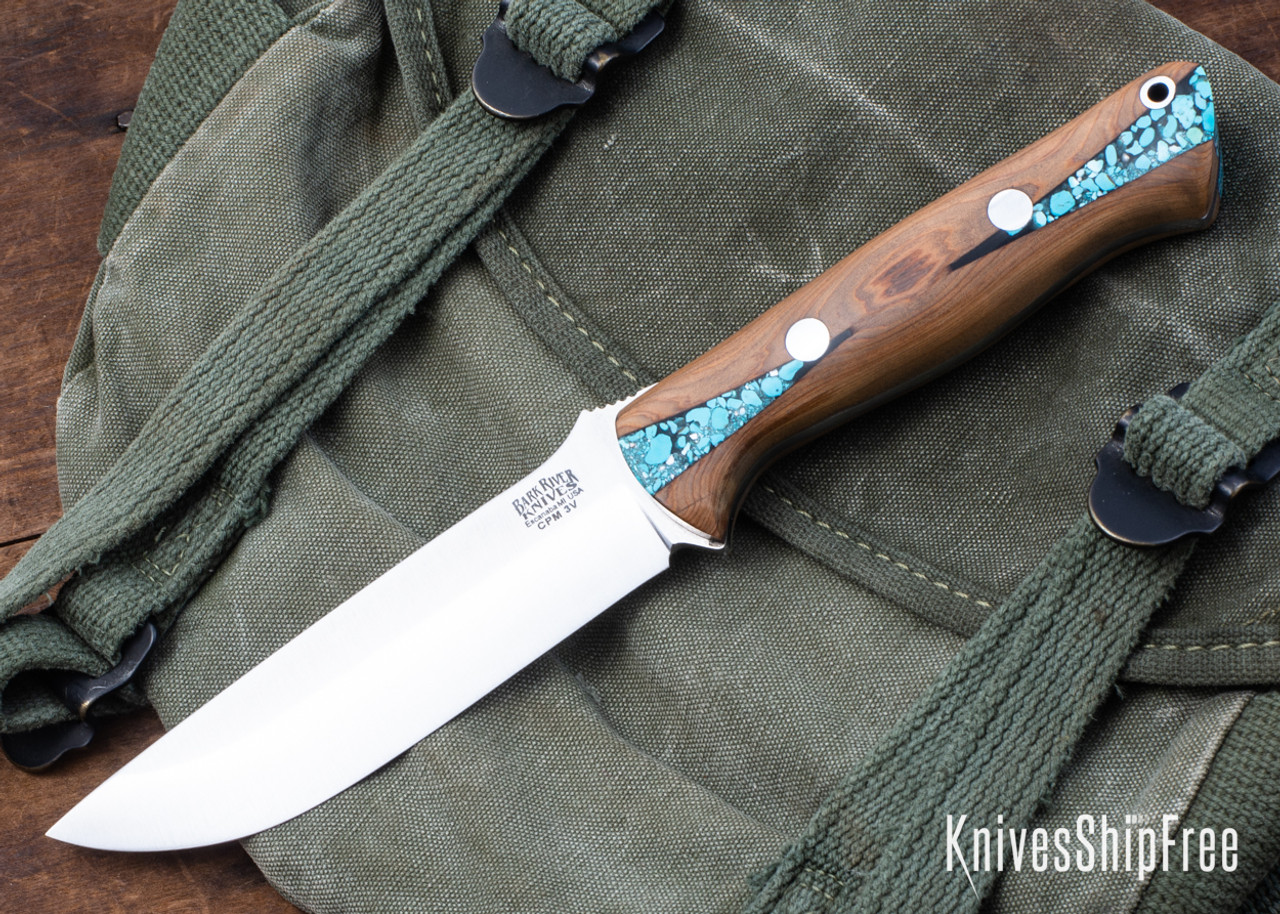 Bark River Knives: Bravo 1.25 LT - CPM 3V - Black Texas Fencepost