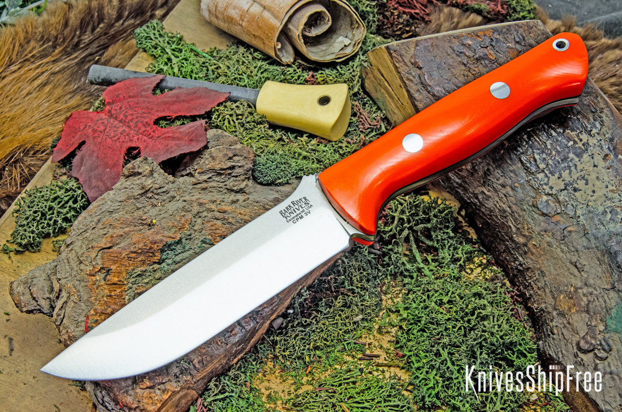 Bark River Knives: Bravo 1.25 LT - CPM 3V - Blaze Orange G-10