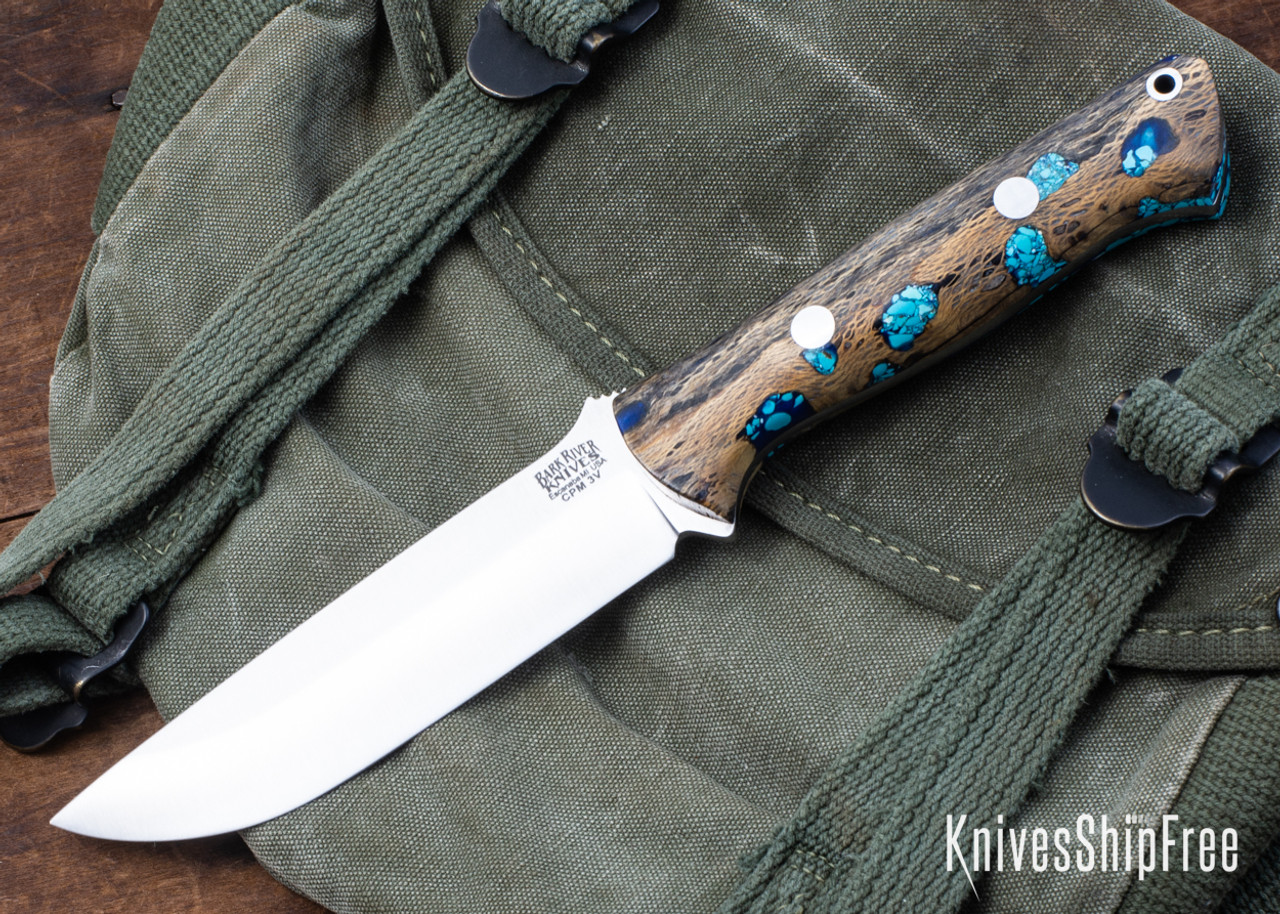 Bark River Knives: Bravo 1.25 LT - CPM 3V - Blue Cholla Cactus