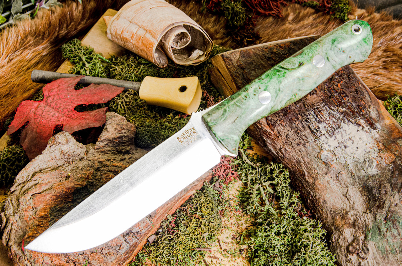 Bark River Knives: Bravo 1.25 LT - CPM 3V - Sage Maple Burl