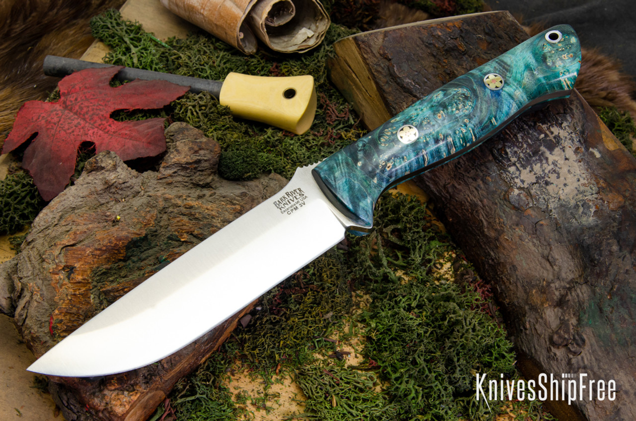 Bark River Knives: Bravo 1.25 LT - CPM 3V - Forest Green & Teal