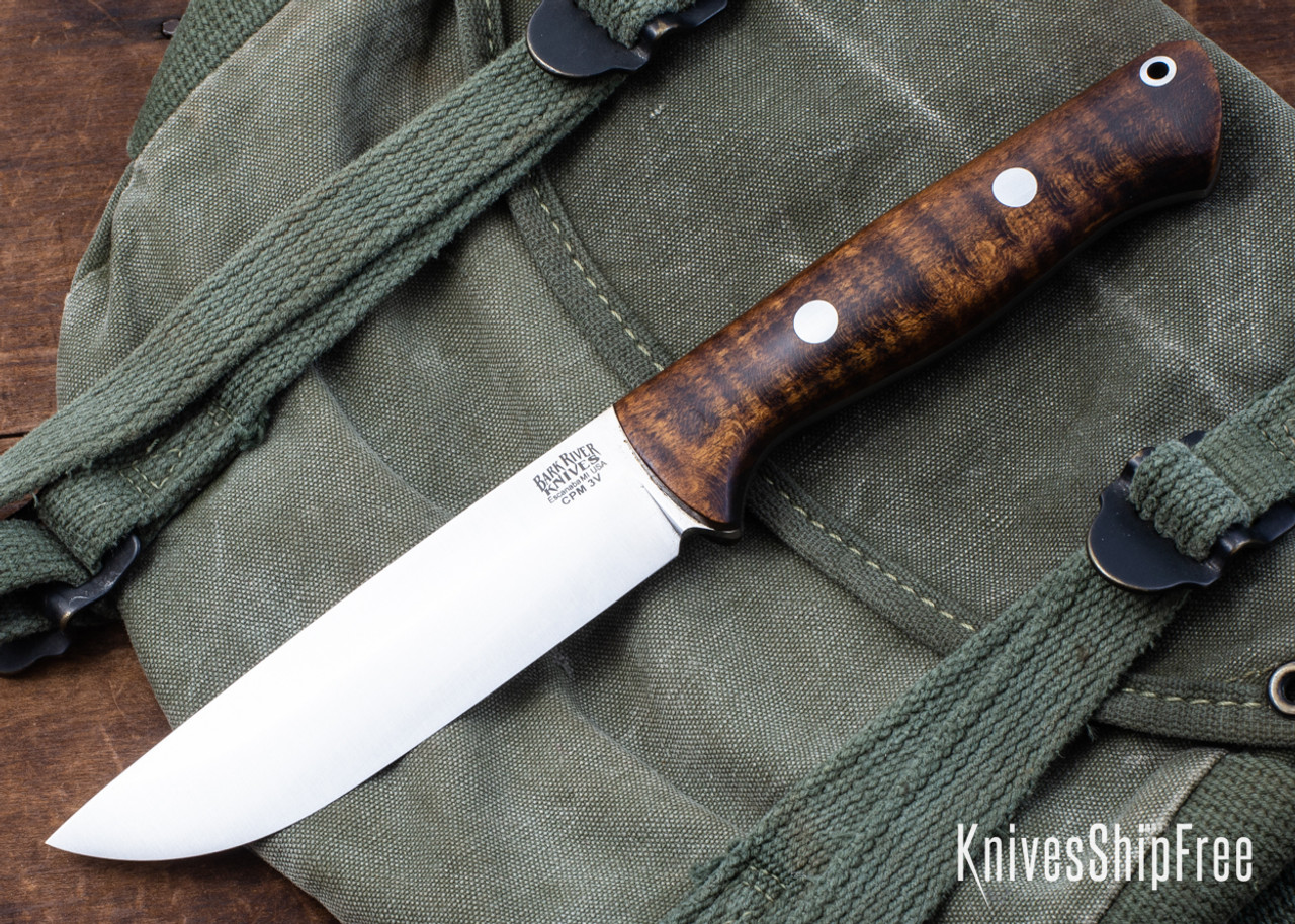 Bark River Knives: Bravo 1.25 LT - Rampless - Dark Curly Maple #2