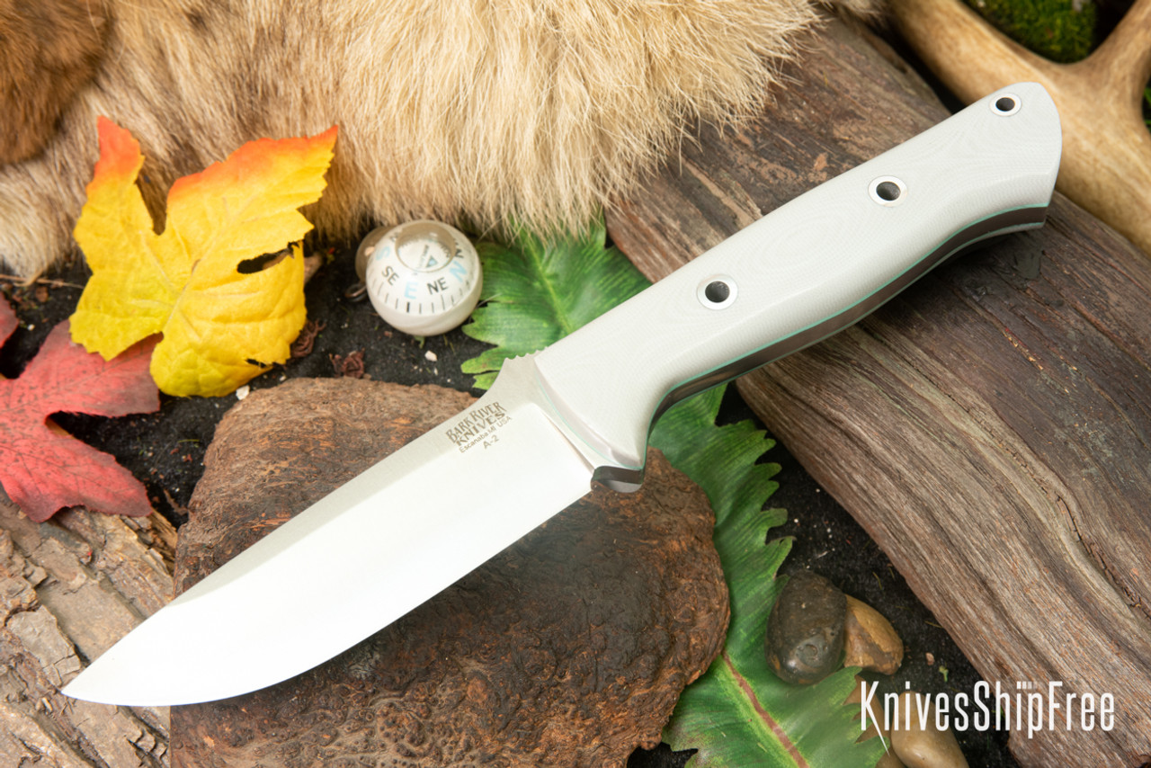 Bark River Knives: Bravo 1 - Battleship Gray G-10 - Sea Blue