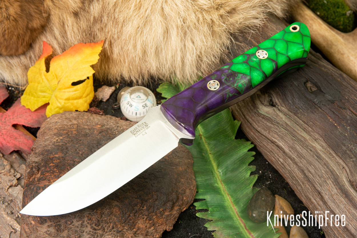 Bark River Knives: Bravo 1 - Mystic Dragon Scale - Purple Liner