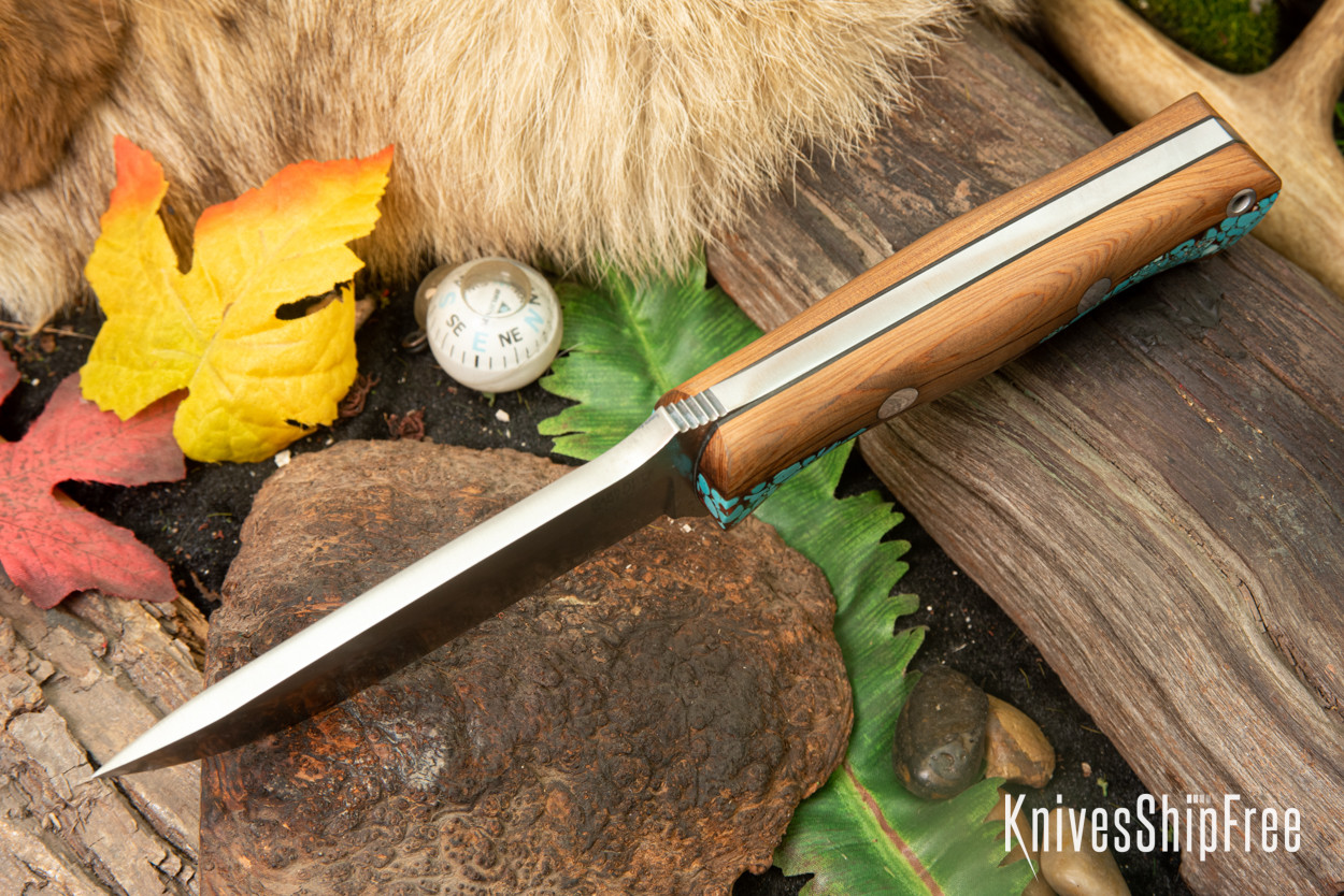 Bark River Knives: Bravo 1 - Red Texas Fencepost - Black Liners