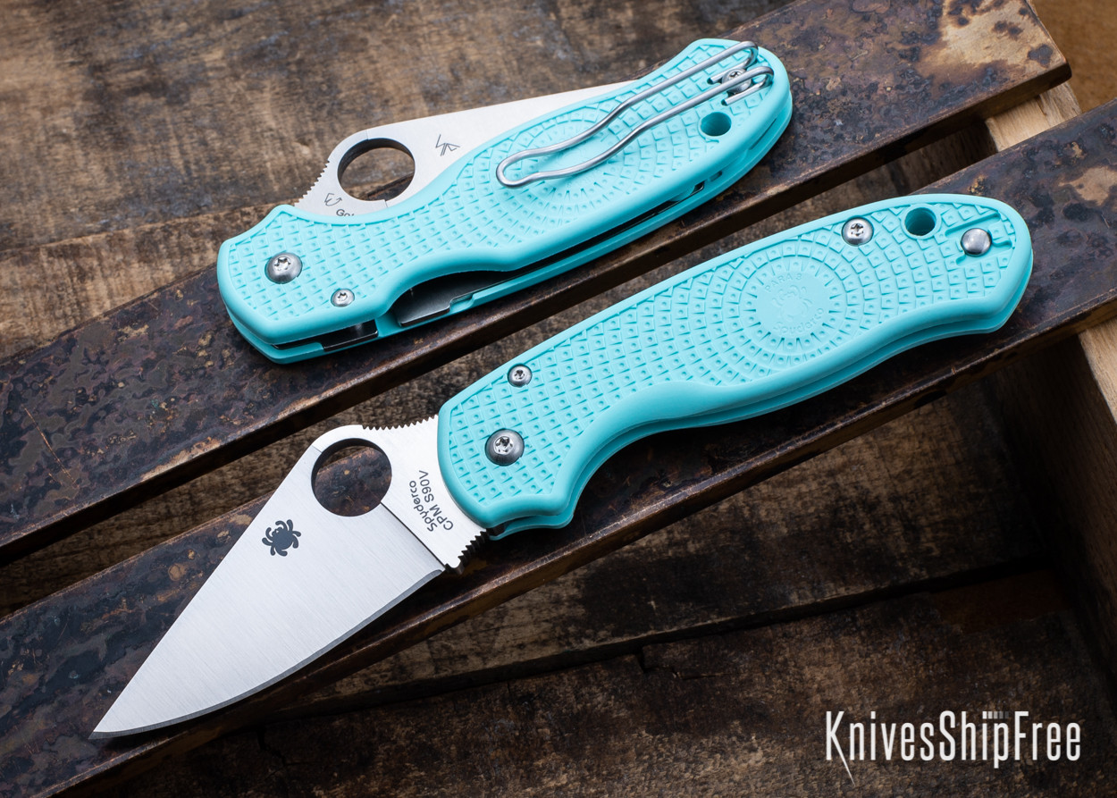Spyderco: Para 3 Lightweight - Teal FRN - CPM-S90V - C223PTBL