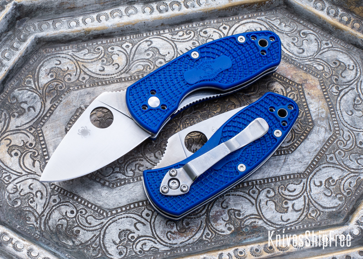 Spyderco: Ambitious Lightweight - Blue FRN - Liner Lock - CPM