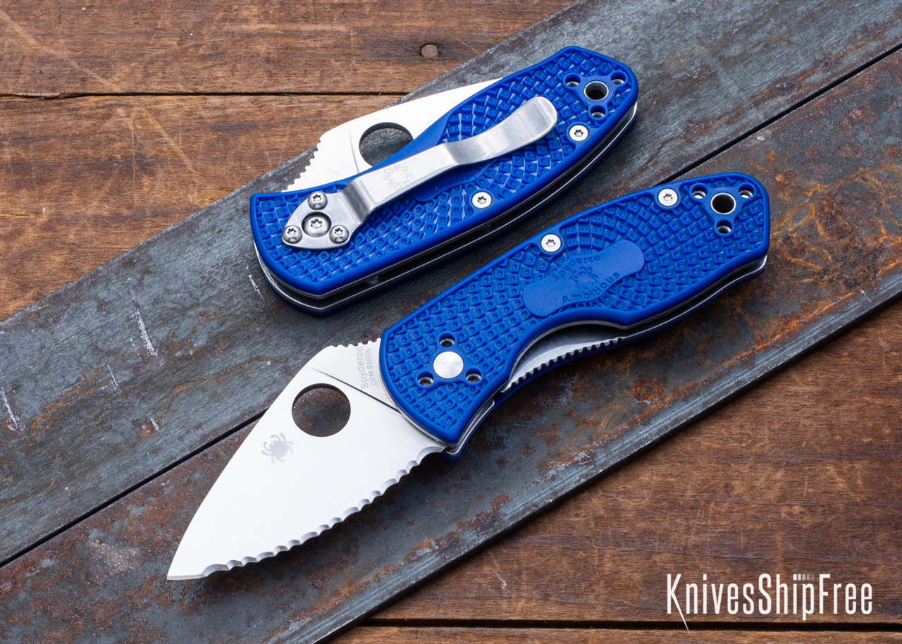 Spyderco: Ambitious Lightweight - Blue FRN - Liner Lock - CPM 