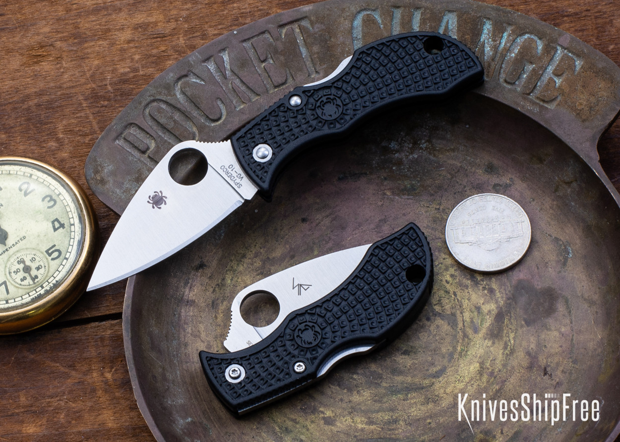 VG-10 Manbug Spyderco: | Spyderco FRN Black Leaf マンバグ 直刃 