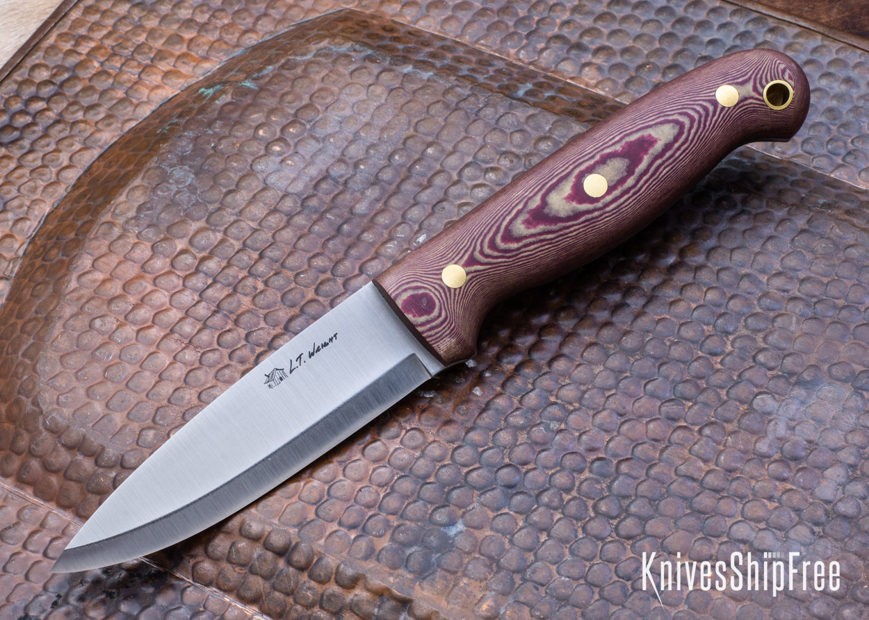 L.T. Wright Knives: GNS - Redstone/Maple Valley Micarta - Matte