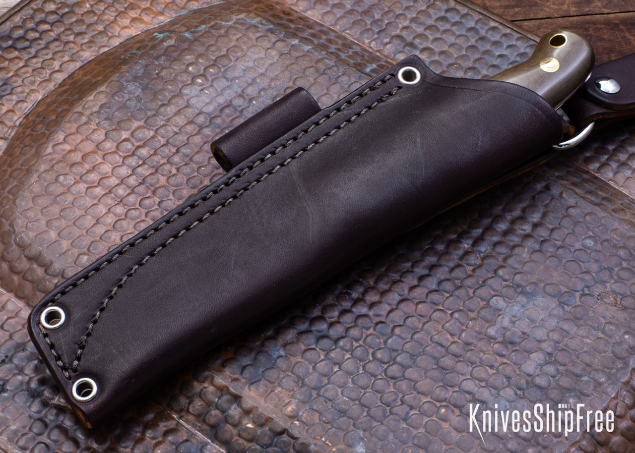 L.T. Wright Knives: GNS - Richlite Brown - Polished - O1 Tool