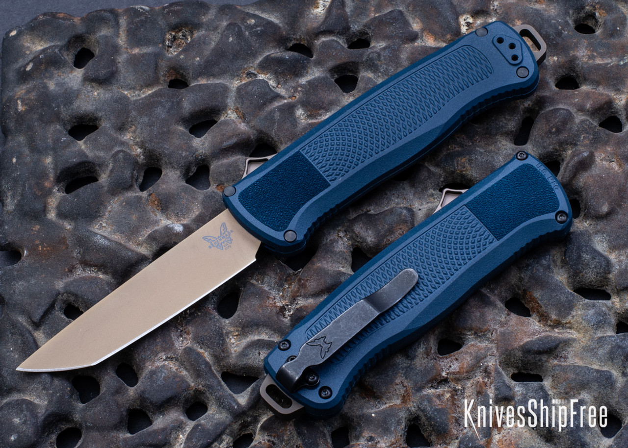 Benchmade Knives: 5370FE-01 Shootout - OTF Auto - Crater Blue 