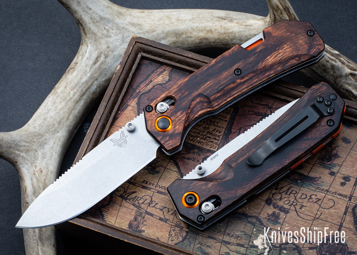 Benchmade Knives: 15062 Grizzly Creek - Stabilized Wood - CPM-S30V