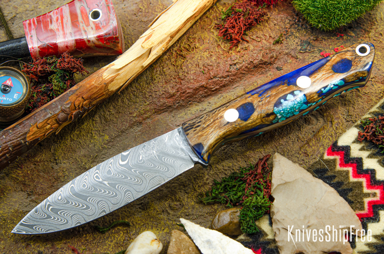 Bark River Knives: UP EDC - Blue Cholla Cactus with Turquoise #1 