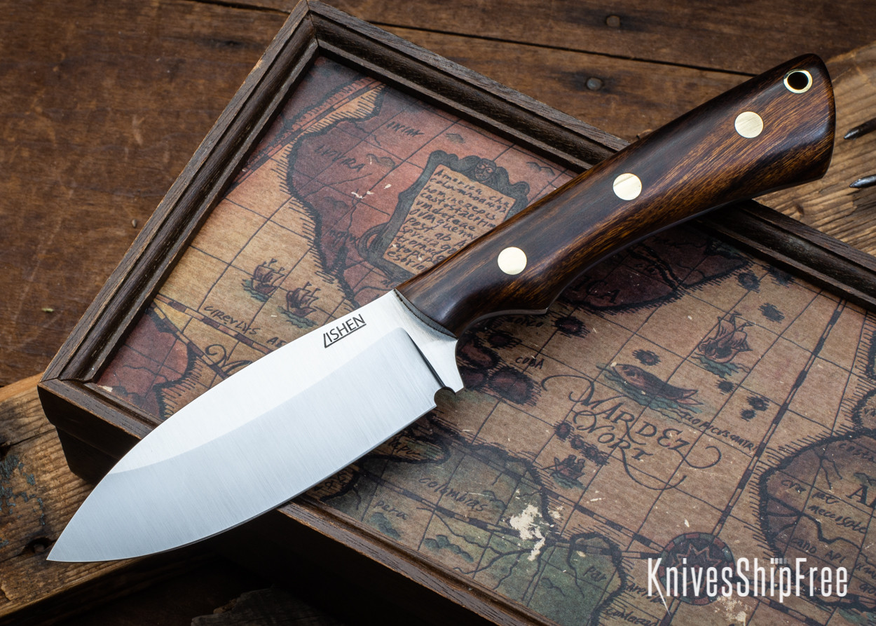 Lishen Knives: Canuck - Desert Ironwood - Brass Pins - LK31GI012
