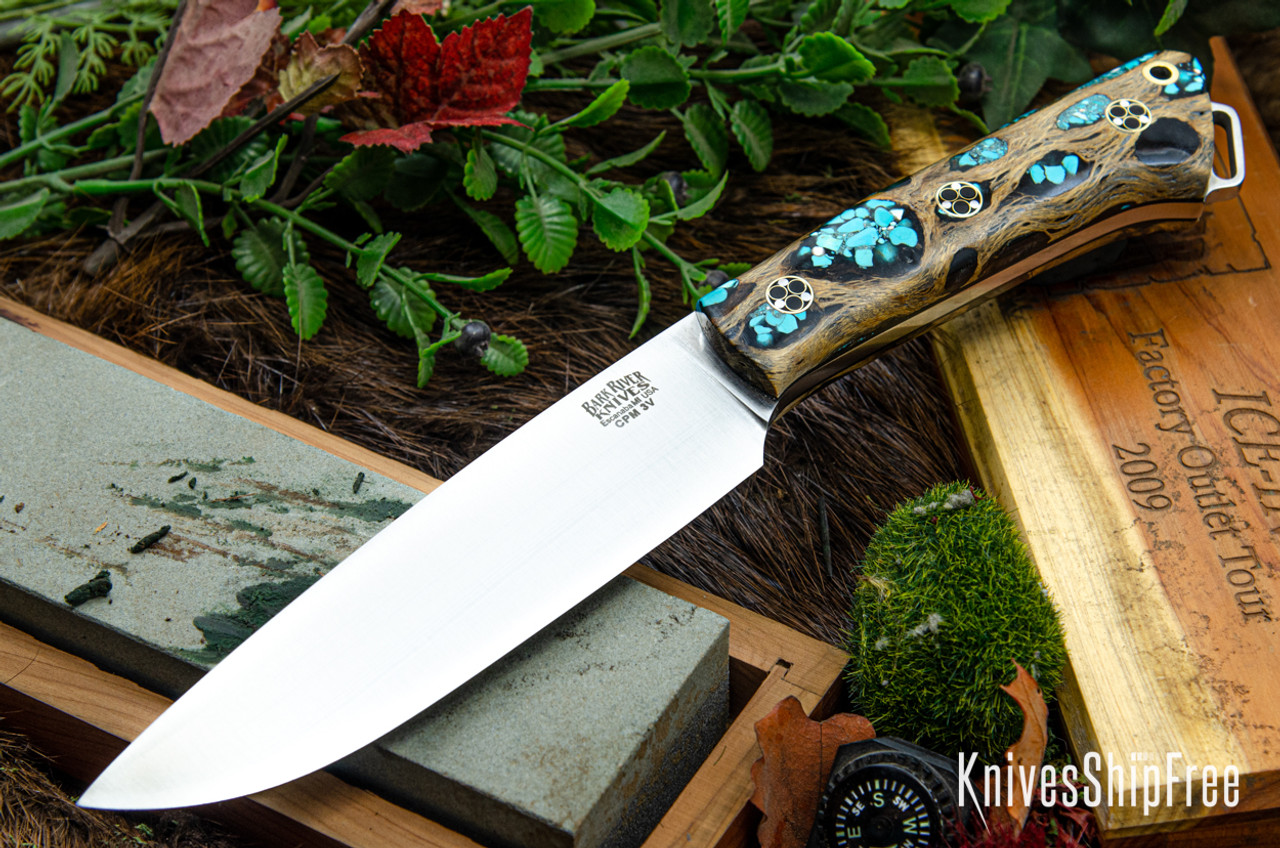 Bark River Knives: Fox River II LT - CPM 3V - Gunmetal Cholla 