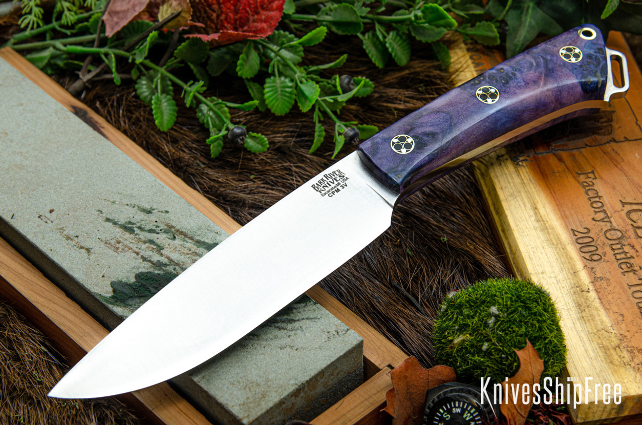 Bark River Knives: Fox River II LT - CPM 3V - Deep Purple 