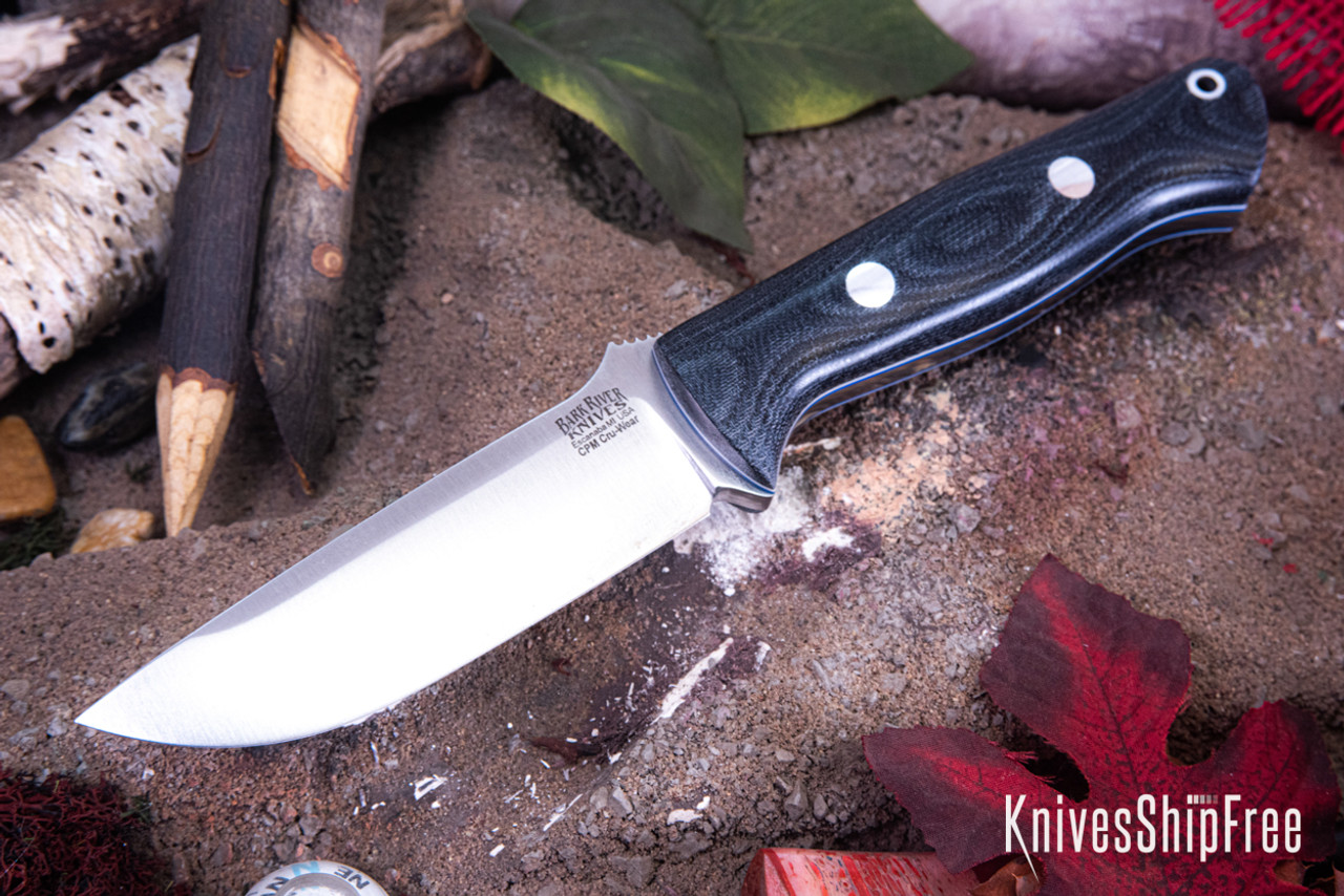 Bark River Knives: Bravo 1 - CPM CruWear - Blue Denim Micarta 