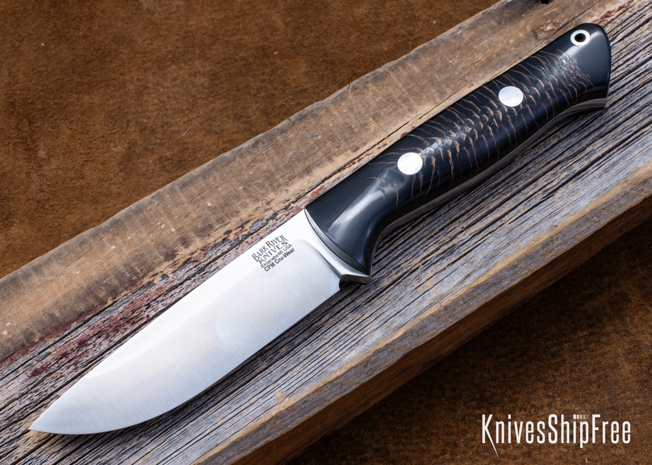 Bark River Knives: Bravo 1 - CPM CruWear - Rampless - Black Pinecone