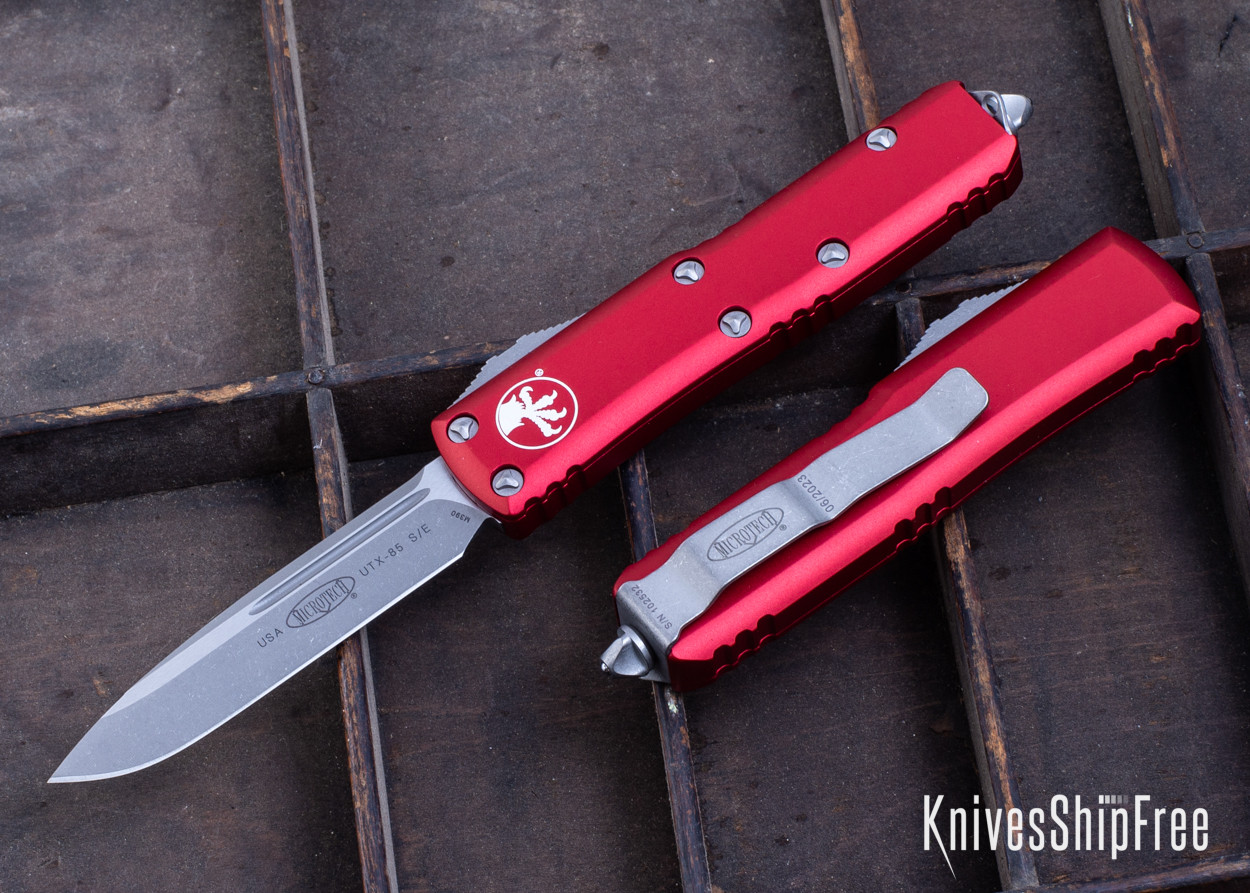 Microtech: UTX-85 - Auto OTF - Single Edge - Apocalyptic STD Blade ...