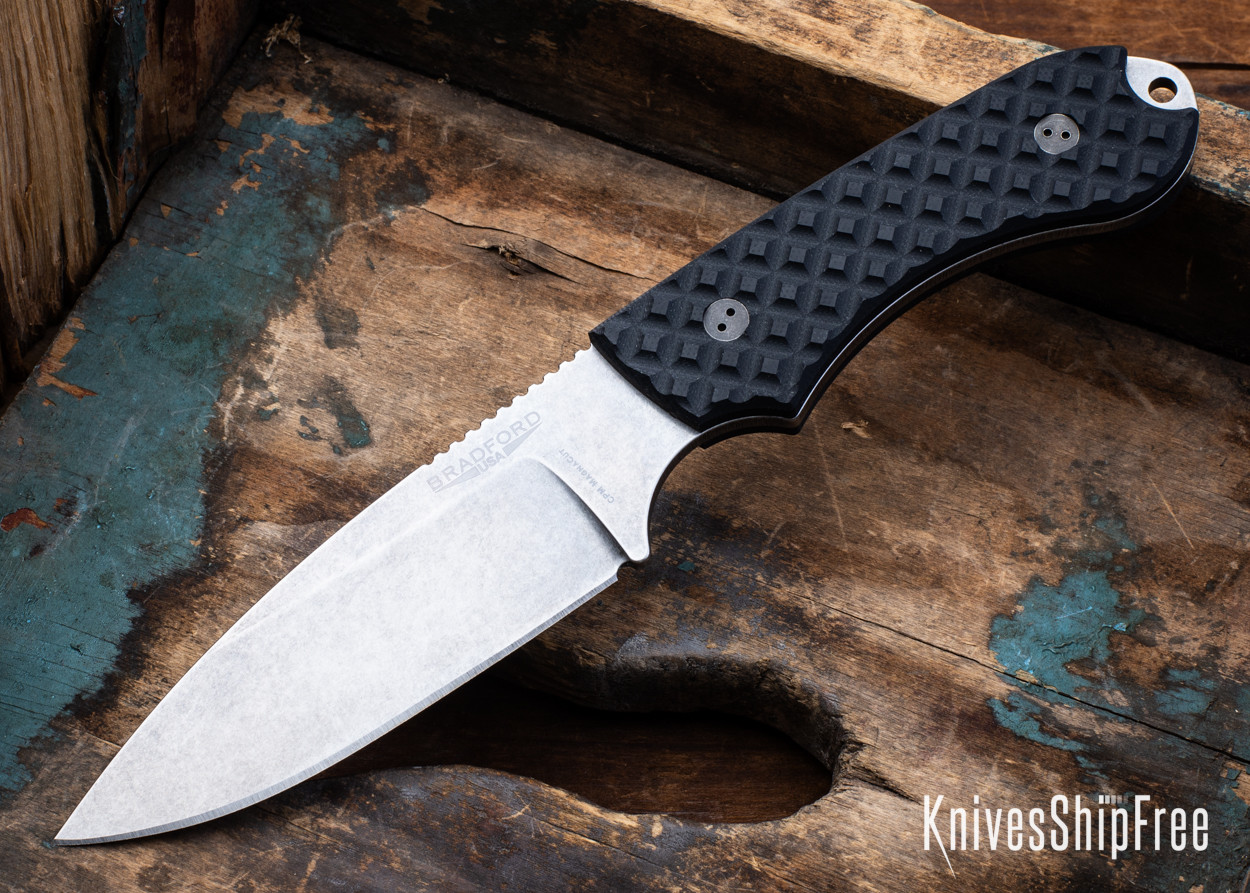 Bradford Knives: Guardian 4.2 - Textured Black G-10 - CPM-MagnaCut