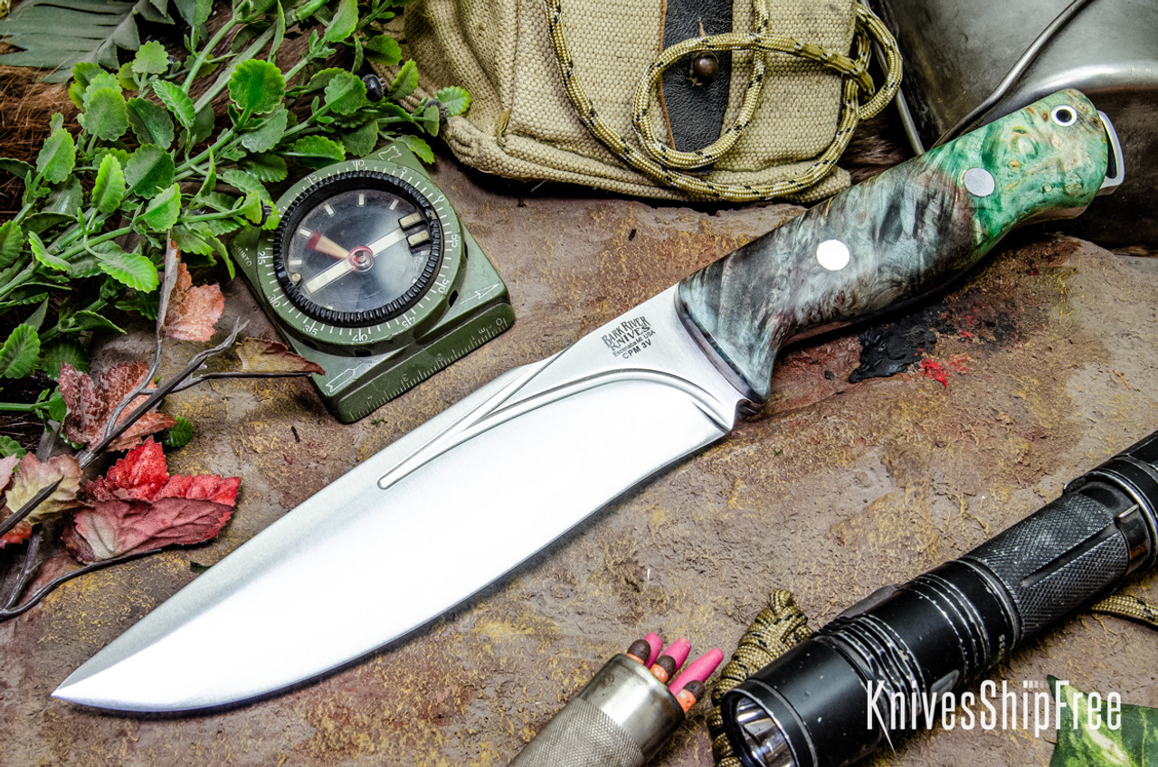 Bark River Knives: Bravo Strike Force II - CPM 3V - Green & Black