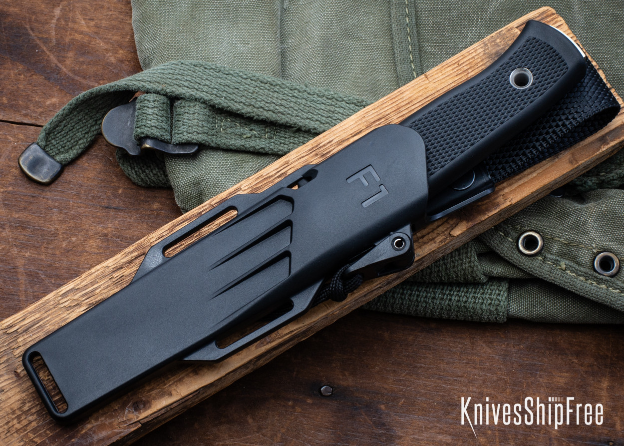 の*ん様 SOS F1-ND (Survival On ) Fallkniven F1 Fixed Blade Black Polymer Drop Point Satin VG7