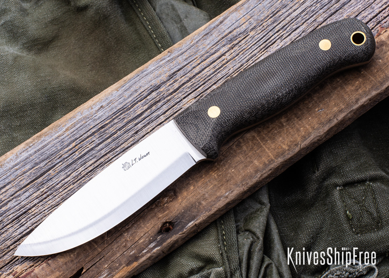 L.T. Wright Knives: Rogue River - Green Micarta - Matte - A2 Tool