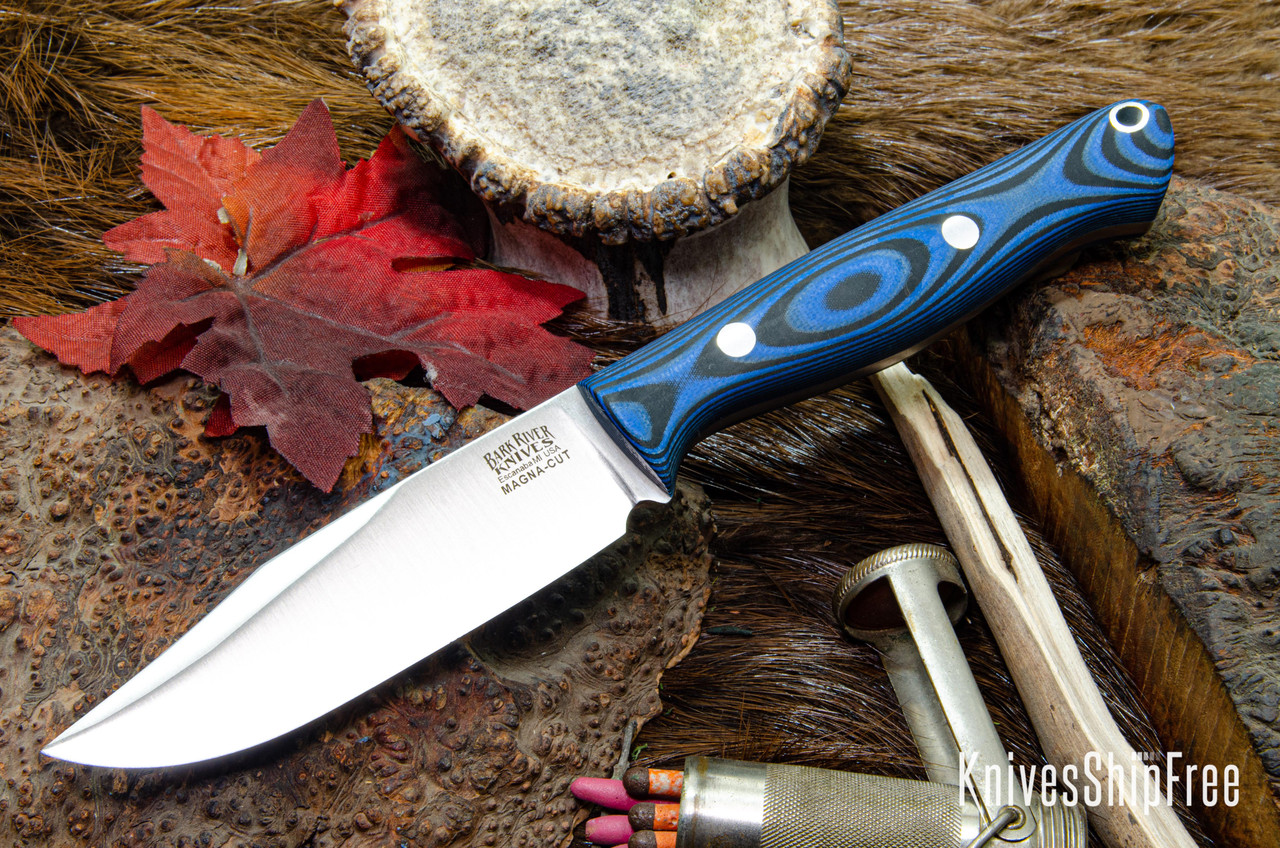 Bark River Knives: Gunny Sidekick - CPM MagnaCut - Blue & Black