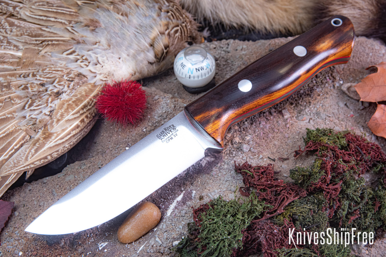 Bark River Knives: Bravo 1 LT - CPM 3V - Desert Ironwood - Red 