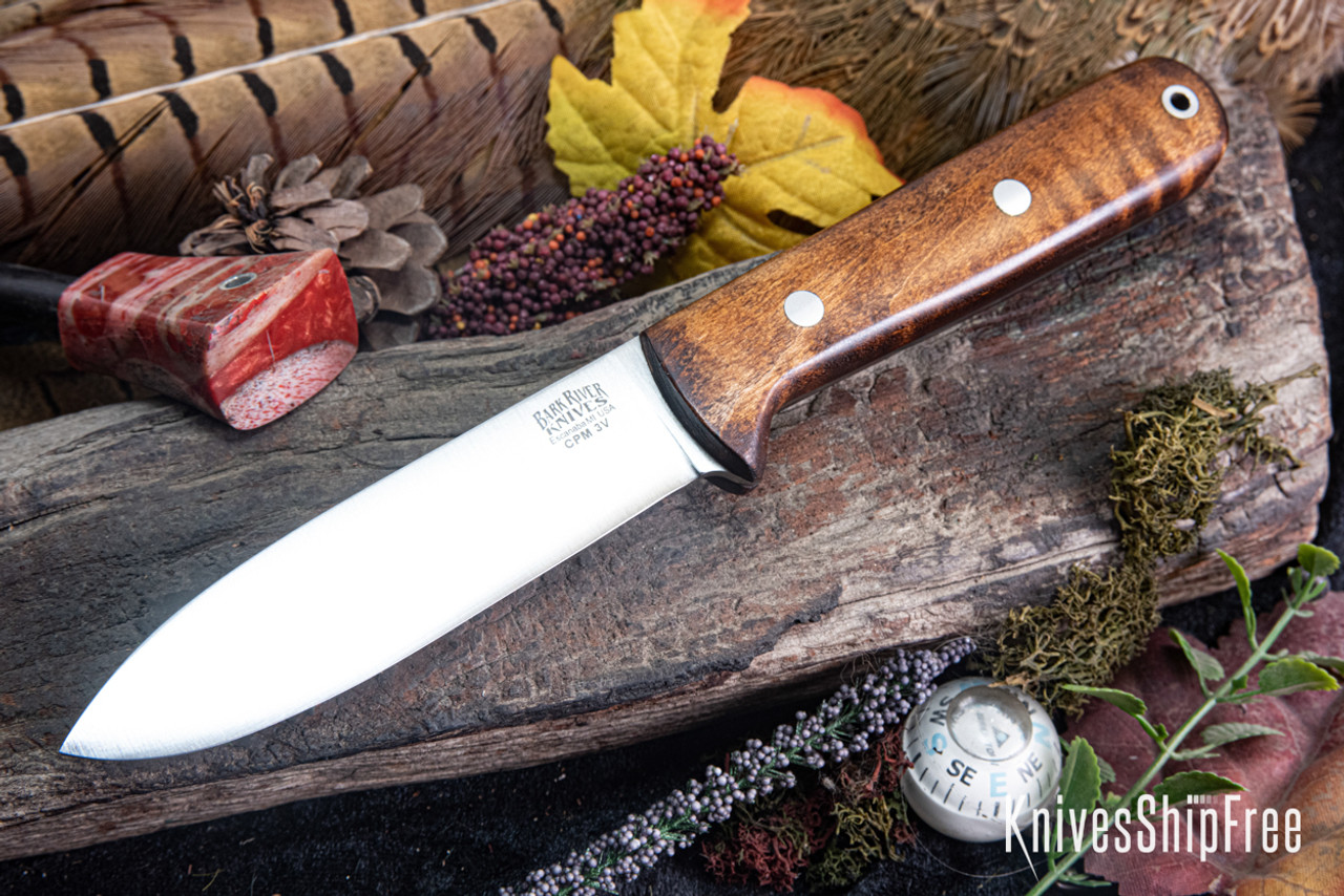 Bark River Knives: Kephart 4 - CPM 3V - Dark Curly Maple #6