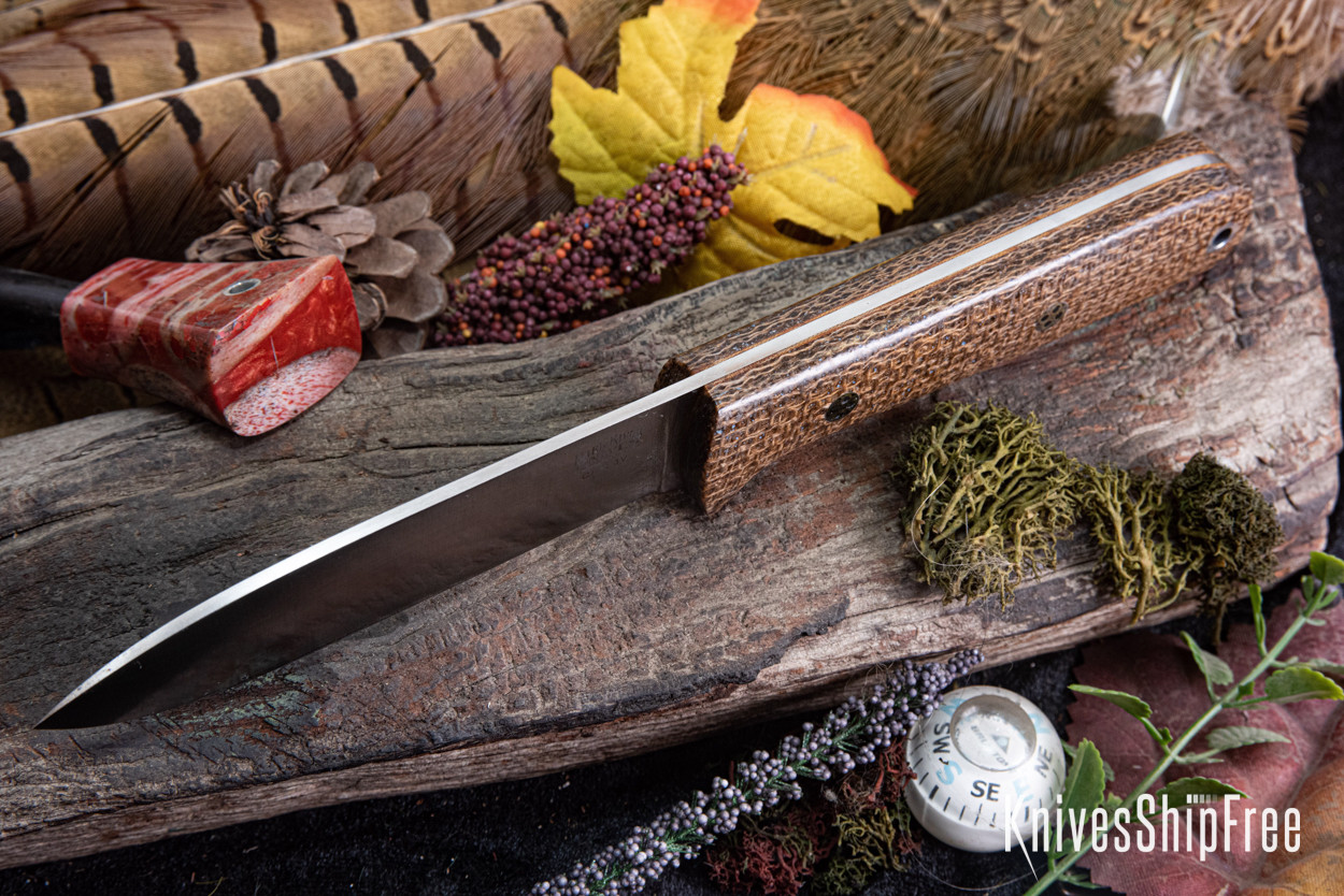 Bark River Knives: Kephart 4 - CPM 3V - Coffeebag Burlap Micarta