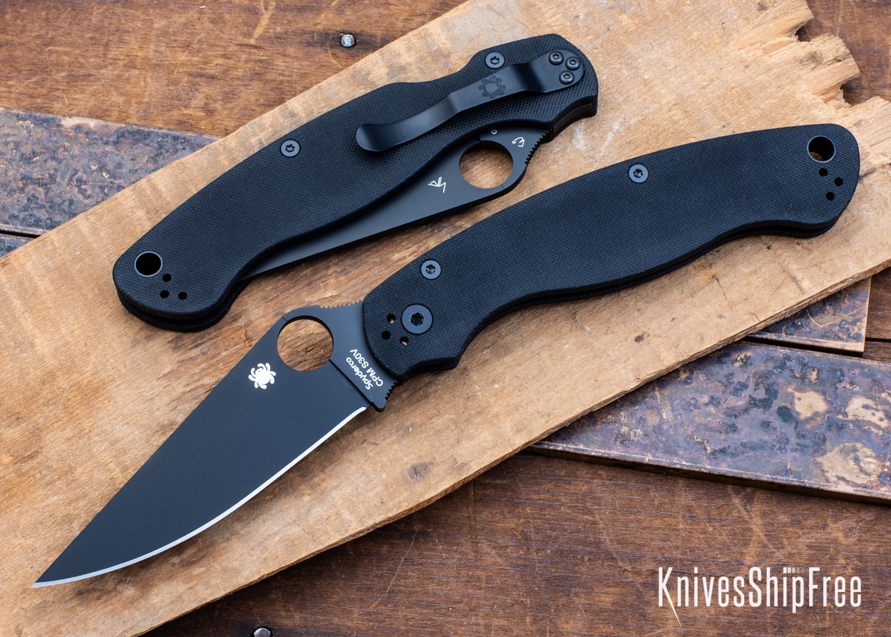 Spyderco: Military 2 - Black G-10 - CPM-S30V - Black DLC Spyderco: Military 2 - Black G-10 - CPM-S30V - Black DLC