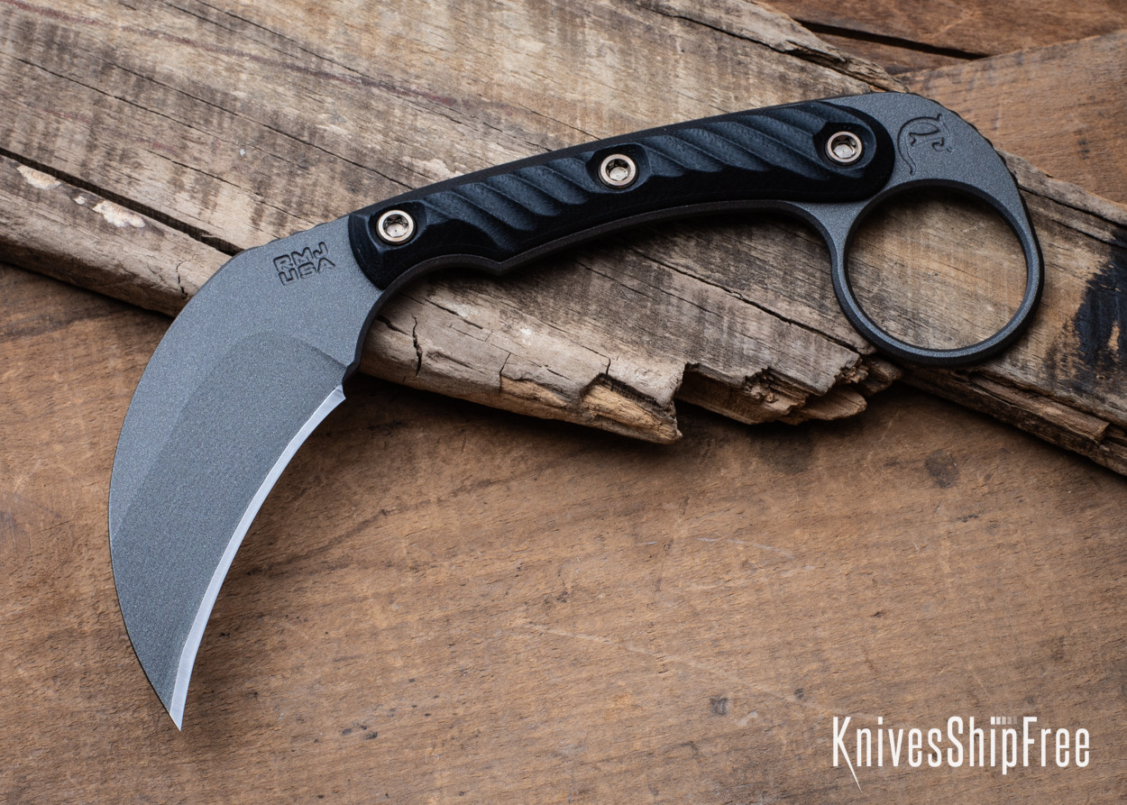 RMJ Tactical: Korbin Karambit - Textured Black G-10 - Nitro-V