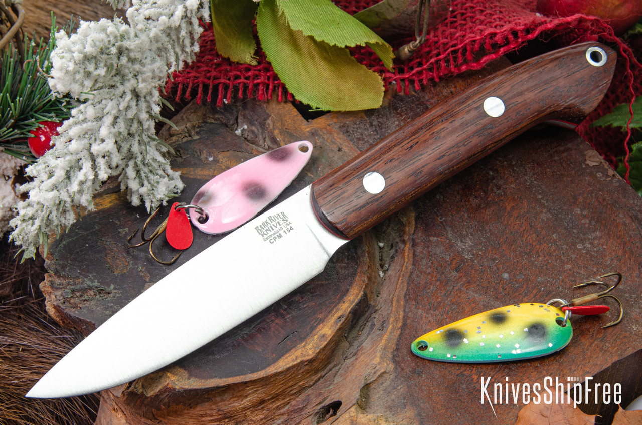 Bark River Knives: Bird & Trout - CPM 154 - Purple Heart - Red 