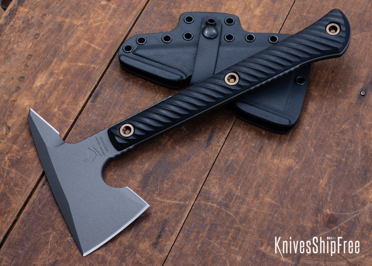 RMJ Tactical: Jenny Wren Spike - 80CrV2 Tomahawk - Textured Black