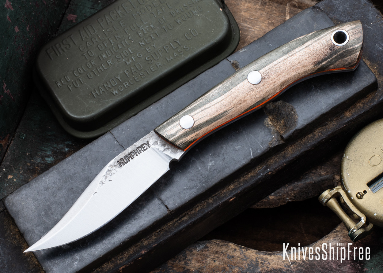 Lon Humphrey Knives: Mudbone Muskrat - Forged AEB-L - Storm Maple